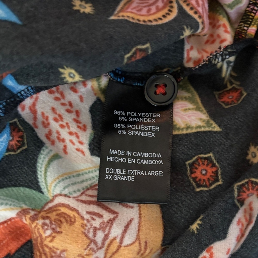 Room Service Shawl Collar Floral Tiger Print Pajama Set - Picture 6 of 6